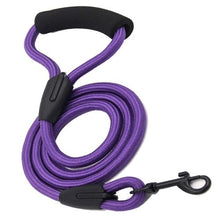 Load image into Gallery viewer, Heavy-Duty Nylon Dog Leash with Comfort Foam Handle 1/2&quot; diameter, 4 feet in length
